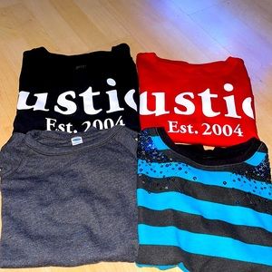 Girl shirts size 12 Justice